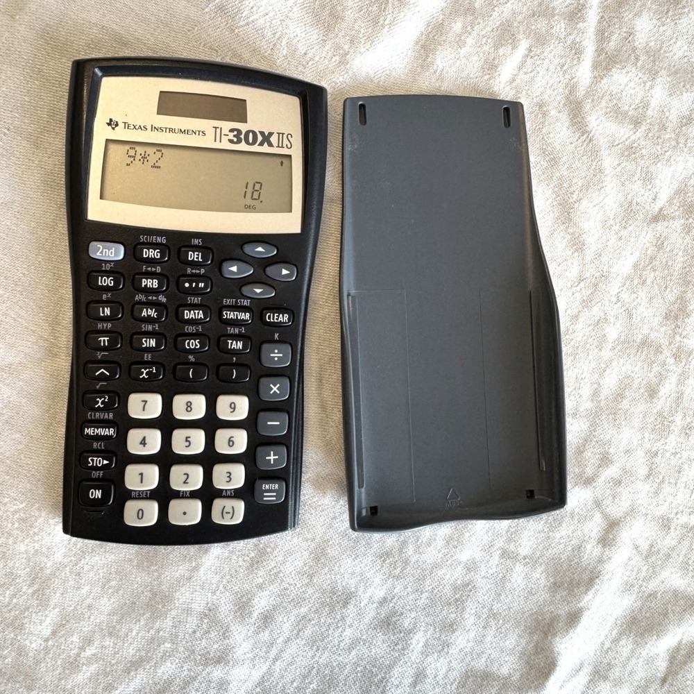 Texas Instruments TI-30X IIS Scientific Calculator Black Gray Solar Works - Picture 2 of 4